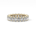 Full Eternity Wedding Band with 3.8 TCW Oval Cut Moissanite – Yellow, White, or Rose Gold