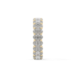 Full Eternity Wedding Band with 3.8 TCW Oval Cut Moissanite – Yellow, White, or Rose Gold