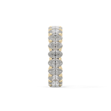 Full Eternity Wedding Band with 3.8 TCW Oval Cut Moissanite – Yellow, White, or Rose Gold
