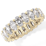 Full Eternity Wedding Band with 3.8 TCW Oval Cut Moissanite – Yellow, White, or Rose Gold