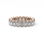 Full Eternity Wedding Band with 3.8 TCW Oval Cut Moissanite – Yellow, White, or Rose Gold