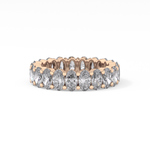 Full Eternity Wedding Band with 3.8 TCW Oval Cut Moissanite – Yellow, White, or Rose Gold