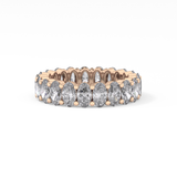 Full Eternity Wedding Band with 3.8 TCW Oval Cut Moissanite – Yellow, White, or Rose Gold