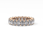 Full Eternity Wedding Band with 3.8 TCW Oval Cut Moissanite – Yellow, White, or Rose Gold
