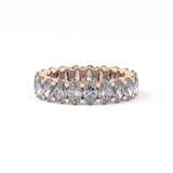Full Eternity Wedding Band with 3.8 TCW Oval Cut Moissanite – Yellow, White, or Rose Gold