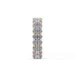 Full Eternity Wedding Band with 3.8 TCW Oval Cut Moissanite – Yellow, White, or Rose Gold