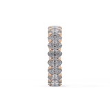 Full Eternity Wedding Band with 3.8 TCW Oval Cut Moissanite – Yellow, White, or Rose Gold