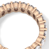 Full Eternity Wedding Band with 3.8 TCW Oval Cut Moissanite – Yellow, White, or Rose Gold