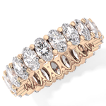Full Eternity Wedding Band with 3.8 TCW Oval Cut Moissanite – Yellow, White, or Rose Gold