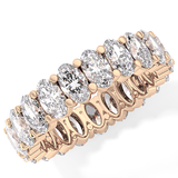 Full Eternity Wedding Band with 3.8 TCW Oval Cut Moissanite – Yellow, White, or Rose Gold