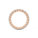 Full Eternity Wedding Band with 3.8 TCW Oval Cut Moissanite – Yellow, White, or Rose Gold