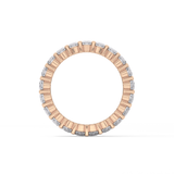 Full Eternity Wedding Band with 3.8 TCW Oval Cut Moissanite – Yellow, White, or Rose Gold