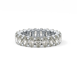 Full Eternity Wedding Band with 3.8 TCW Oval Cut Moissanite – Yellow, White, or Rose Gold