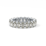 Full Eternity Wedding Band with 3.8 TCW Oval Cut Moissanite – Yellow, White, or Rose Gold