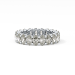 Full Eternity Wedding Band with 3.8 TCW Oval Cut Moissanite – Yellow, White, or Rose Gold