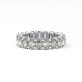 Full Eternity Wedding Band with 3.8 TCW Oval Cut Moissanite – Yellow, White, or Rose Gold