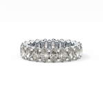 Full Eternity Wedding Band with 3.8 TCW Oval Cut Moissanite – Yellow, White, or Rose Gold