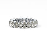 Full Eternity Wedding Band with 3.8 TCW Oval Cut Moissanite – Yellow, White, or Rose Gold