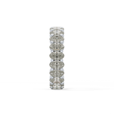 Full Eternity Wedding Band with 3.8 TCW Oval Cut Moissanite – Yellow, White, or Rose Gold