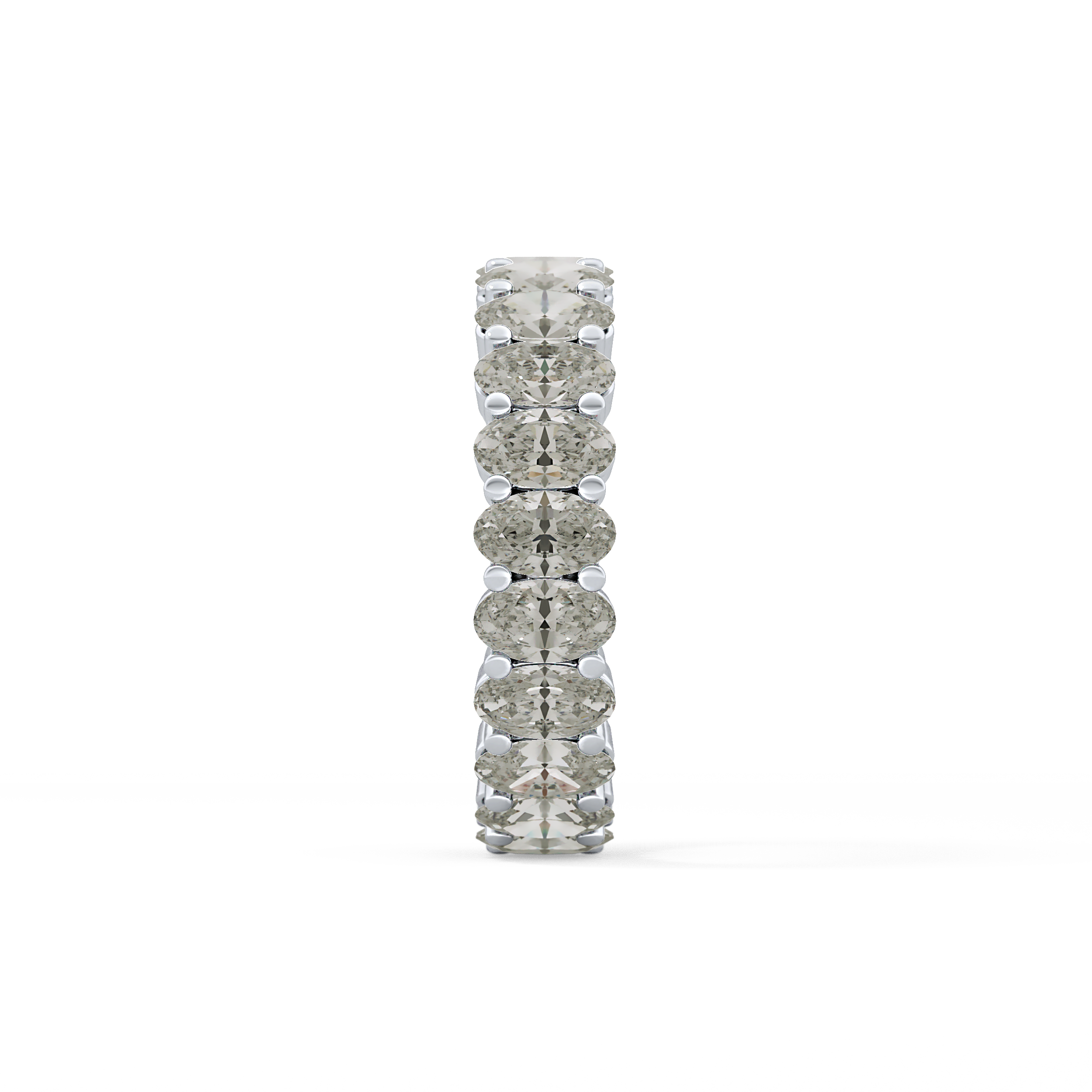 Full Eternity Wedding Band with 3.8 TCW Oval Cut Moissanite – Yellow, White, or Rose Gold