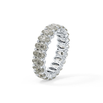 Full Eternity Wedding Band with 3.8 TCW Oval Cut Moissanite – Yellow, White, or Rose Gold