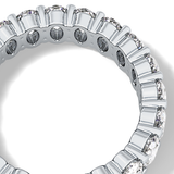 Full Eternity Wedding Band with 3.8 TCW Oval Cut Moissanite – Yellow, White, or Rose Gold