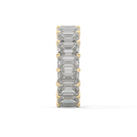 Full Eternity Wedding Band with 10.23 TCW Emerald Cut Moissanite – Yellow, White, or Rose Gold