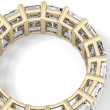 Full Eternity Wedding Band with 10.23 TCW Emerald Cut Moissanite – Yellow, White, or Rose Gold