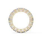 Full Eternity Wedding Band with 10.23 TCW Emerald Cut Moissanite – Yellow, White, or Rose Gold