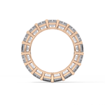 Full Eternity Wedding Band with 10.23 TCW Emerald Cut Moissanite – Yellow, White, or Rose Gold
