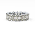 Full Eternity Wedding Band with 10.23 TCW Emerald Cut Moissanite – Yellow, White, or Rose Gold