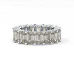 Full Eternity Wedding Band with 10.23 TCW Emerald Cut Moissanite – Yellow, White, or Rose Gold