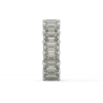 Full Eternity Wedding Band with 10.23 TCW Emerald Cut Moissanite – Yellow, White, or Rose Gold