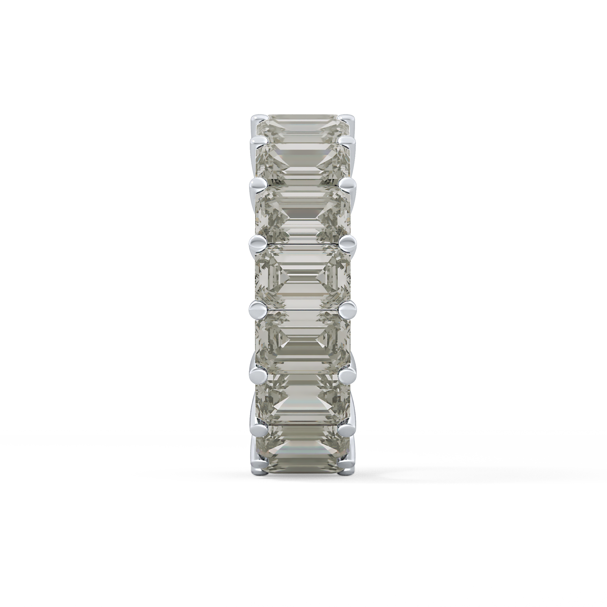 Full Eternity Wedding Band with 10.23 TCW Emerald Cut Moissanite – Yellow, White, or Rose Gold