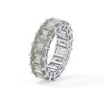 Full Eternity Wedding Band with 10.23 TCW Emerald Cut Moissanite – Yellow, White, or Rose Gold