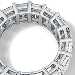 Full Eternity Wedding Band with 10.23 TCW Emerald Cut Moissanite – Yellow, White, or Rose Gold