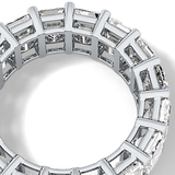 Full Eternity Wedding Band with 10.23 TCW Emerald Cut Moissanite – Yellow, White, or Rose Gold