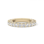 Half Eternity Wedding Band with 1.83 TCW Round Cut Moissanite – Yellow, White, or Rose Gold
