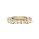 Half Eternity Wedding Band with 1.83 TCW Round Cut Moissanite – Yellow, White, or Rose Gold