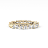Half Eternity Wedding Band with 1.83 TCW Round Cut Moissanite – Yellow, White, or Rose Gold