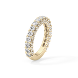 Half Eternity Wedding Band with 1.83 TCW Round Cut Moissanite – Yellow, White, or Rose Gold