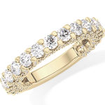 Half Eternity Wedding Band with 1.83 TCW Round Cut Moissanite – Yellow, White, or Rose Gold
