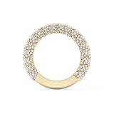Half Eternity Wedding Band with 1.83 TCW Round Cut Moissanite – Yellow, White, or Rose Gold