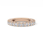 Half Eternity Wedding Band with 1.83 TCW Round Cut Moissanite – Yellow, White, or Rose Gold