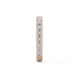 Half Eternity Wedding Band with 1.83 TCW Round Cut Moissanite – Yellow, White, or Rose Gold