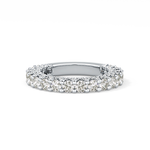 Half Eternity Wedding Band with 1.83 TCW Round Cut Moissanite – Yellow, White, or Rose Gold