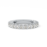 Half Eternity Wedding Band with 1.83 TCW Round Cut Moissanite – Yellow, White, or Rose Gold
