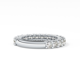 Half Eternity Wedding Band with 1.83 TCW Round Cut Moissanite – Yellow, White, or Rose Gold