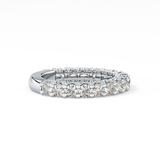 Half Eternity Wedding Band with 1.83 TCW Round Cut Moissanite – Yellow, White, or Rose Gold