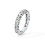 Half Eternity Wedding Band with 1.83 TCW Round Cut Moissanite – Yellow, White, or Rose Gold